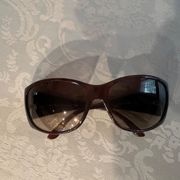 Prada Authentic Sunglasses Brown Wraps  Unisex   SPR 07G - Picture 2 of 9